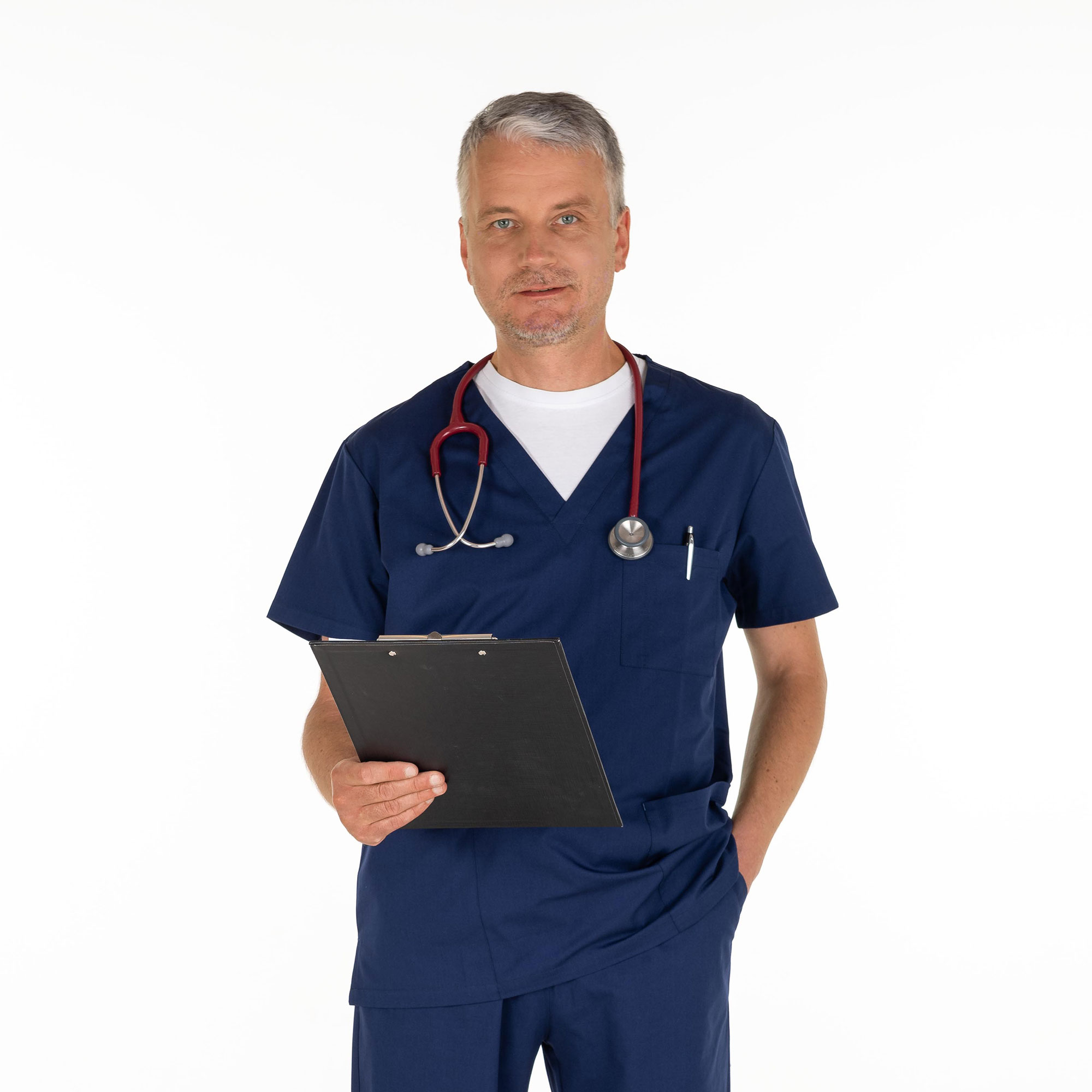 UNIBLANCH Primo mens breathable scrub top with underarm mesh cooling design for nurses and doctors