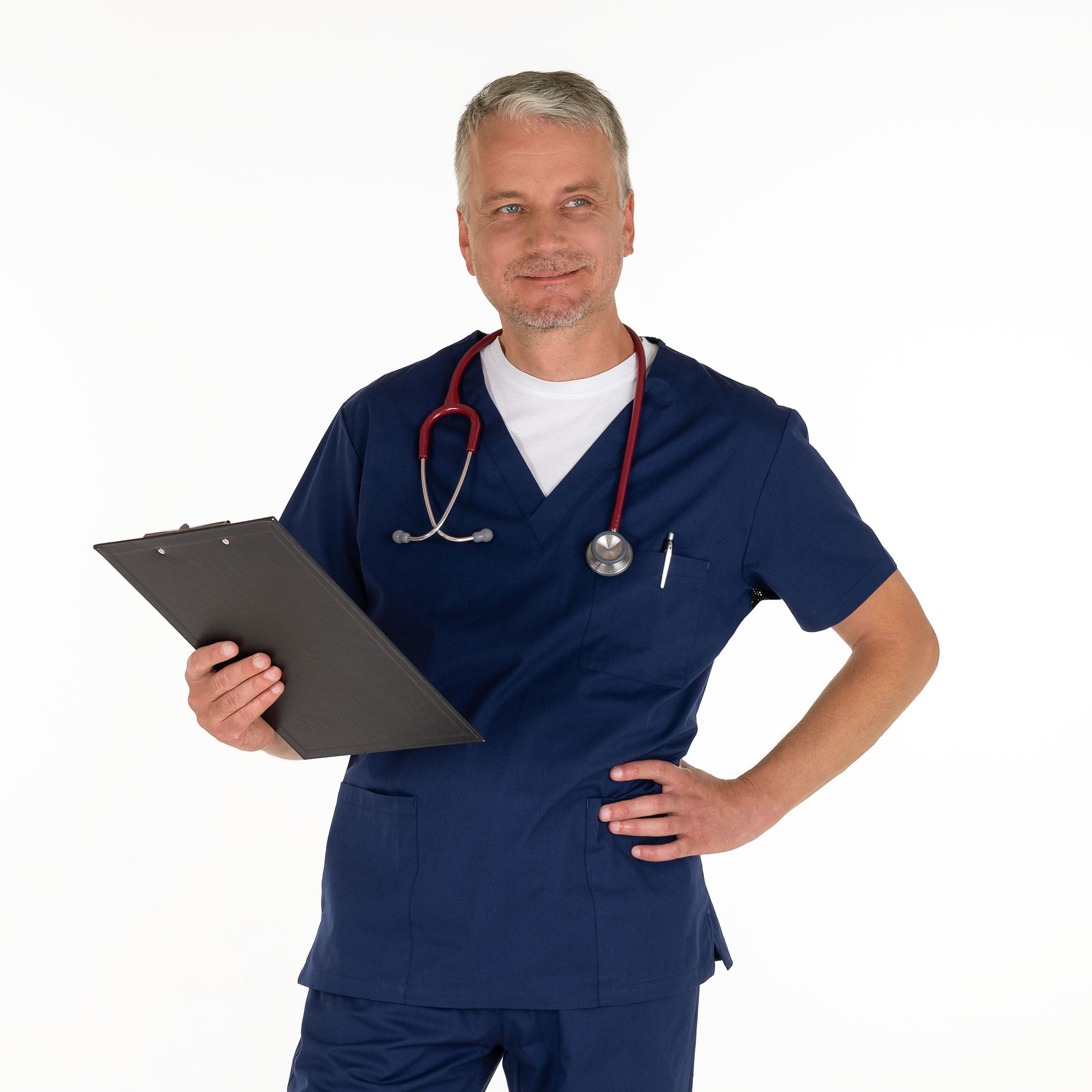 UNIBLANCH Primo Men’s Scrub Top – Premium 3 Pocket Breathable Medical Uniform Shirt with Underarm Mesh Cooling Design - Image 2