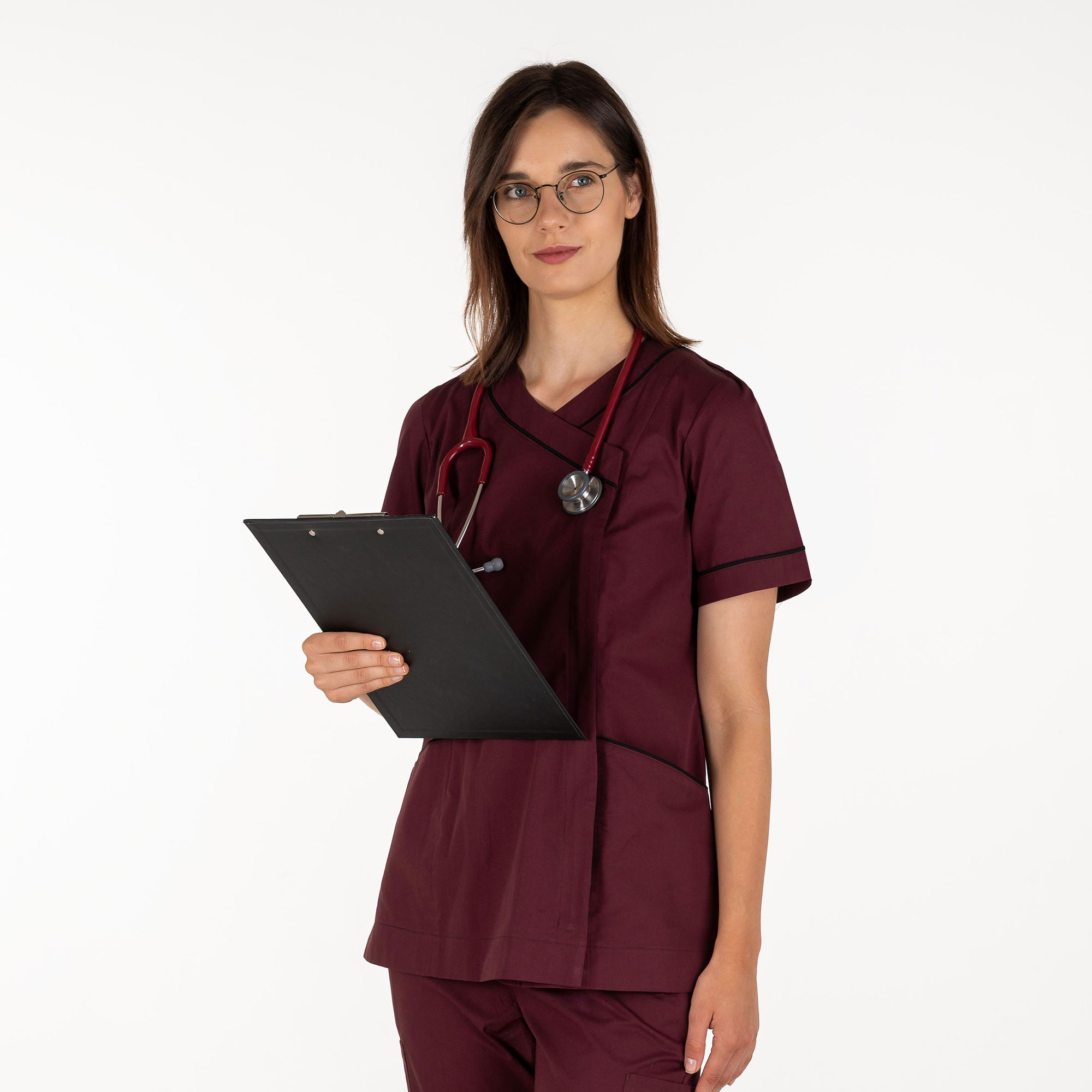 UNIBLANCH Tollo womens scrub top hidden zipper medical uniform shirt for nurses and healthcare professionals