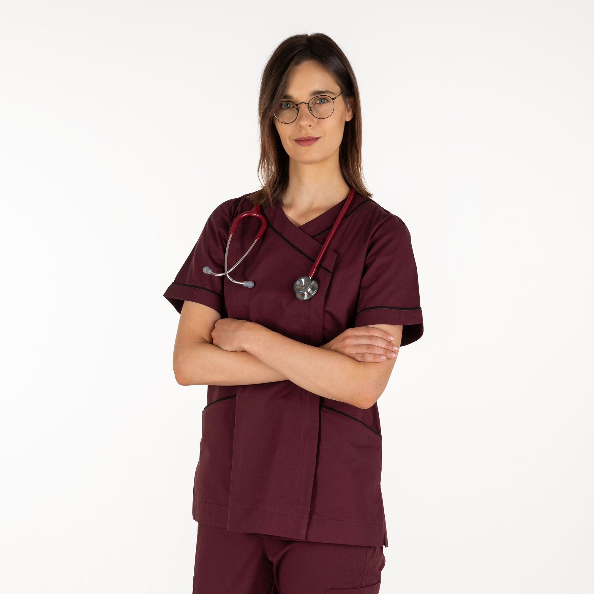 UNIBLANCH Tollo Women’s Scrub Top – Premium Hidden Zipper Medical Uniform Shirt with 2 Pockets for Nurses & Healthcare Professionals - Image 2