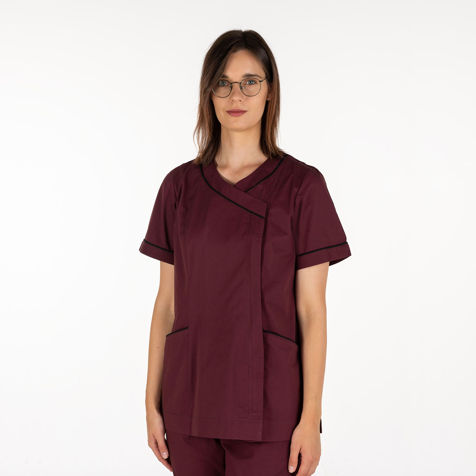 UNIBLANCH Tollo Women’s Scrub Top – Premium Hidden Zipper Medical Uniform Shirt with 2 Pockets for Nurses & Healthcare Professionals - Image 3