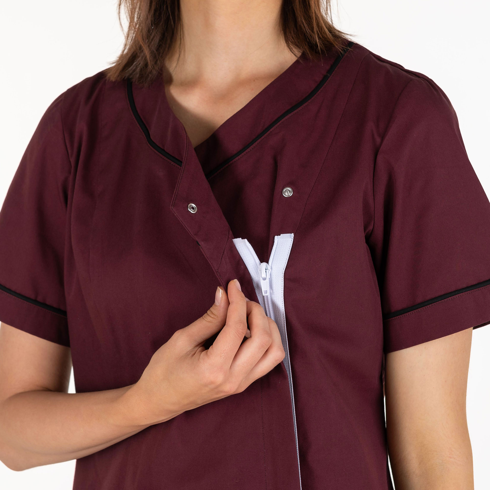 UNIBLANCH Tollo Women’s Scrub Top – Premium Hidden Zipper Medical Uniform Shirt with 2 Pockets for Nurses & Healthcare Professionals - Image 6
