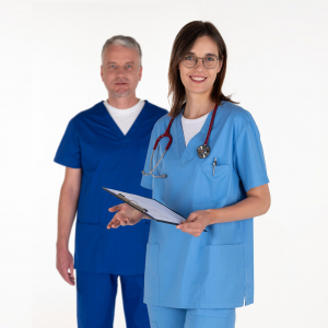 UNIBLANCH Aliquis unisex medical scrub top for nurses and doctors