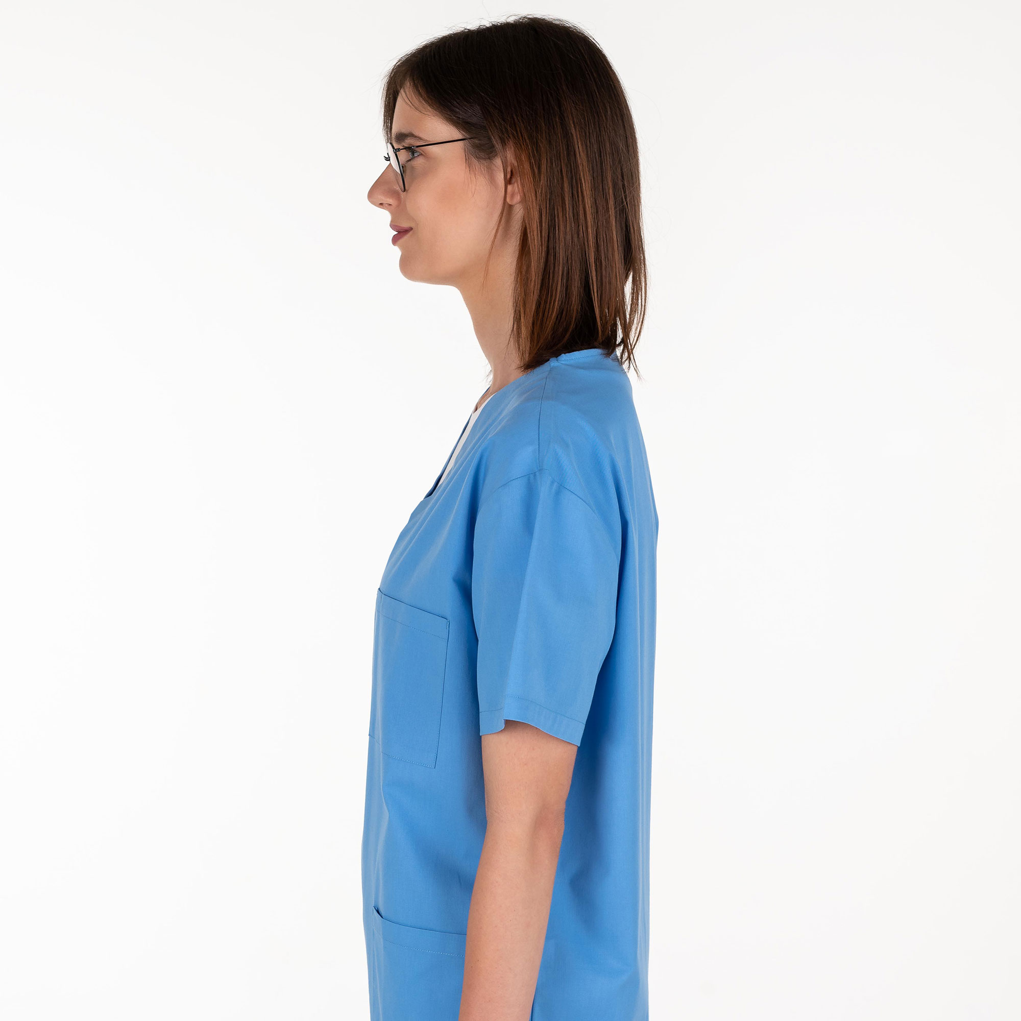 UNIBLANCH Aliquis Unisex Medical Scrub Top – Classic V-Neck 3 Pocket Nursing Uniform Shirt - Image 4